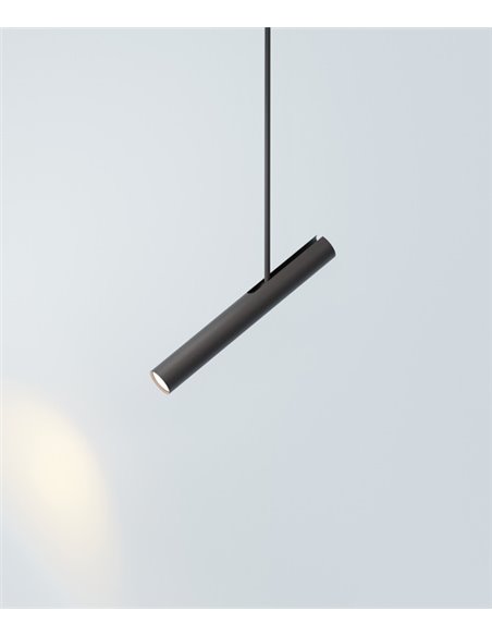 Lámpara colgante Rhoda – Robin – Proyector de techo minimalista, Disponible en negro y dorado