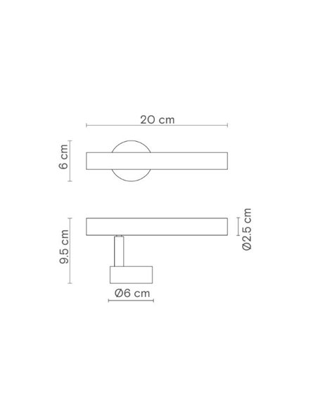 Aplique de lectura Rui – Robin – Cabezal orientable, disponible en 3 acabados, LED 3000K