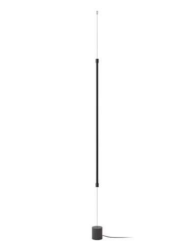 Lámpara de pie René – Robin – Lámpara minimalista negra, LED 500 lm 3000K, Altura: 120 cm