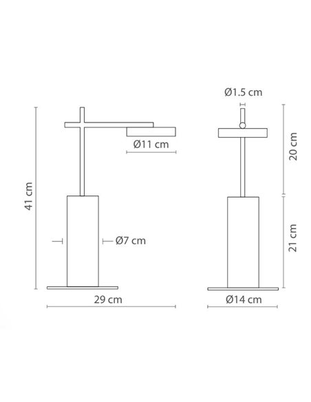 Lámpara de escritorio Rafaela – Robin – Pantalla orientable, LED 3000K, Acabado negro mate