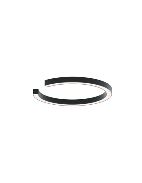 Plafón de techo Roberta – Robin – Lámpara minimalista negra, LED 3000K, Disponible en 3 tamaños