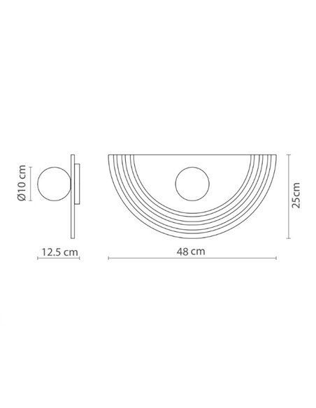 Aplique de pared Regina – Robin – Diseño minimalista disponible en 3 acabados