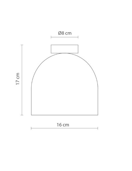 Lámpara de techo Rio – Robin – Plafón de techo moderno, Disponible en 3 colores
