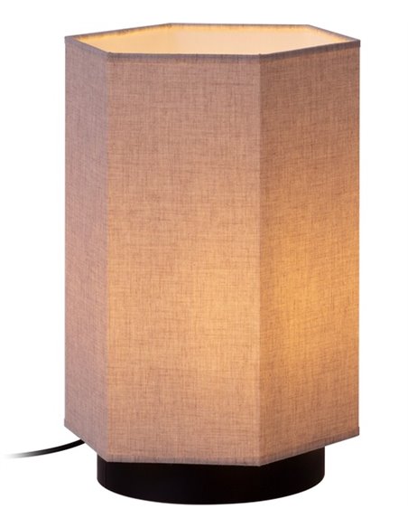 Lámpara de mesa Roxi – Robin – Pantalla de tela crema, 1xE27