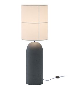 Lámpara de pie Rania – Robin - Base de hormigón gris, Pantalla crema blanca 2