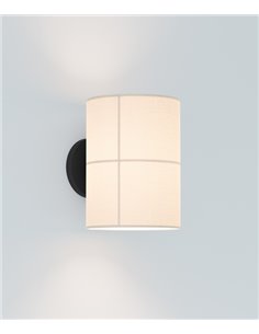 Aplique de pared Rania – Robin – Pantalla crema blanca en 2 tamaños 2