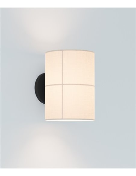 Aplique de pared Rania – Robin – Pantalla crema blanca en 2 tamaños