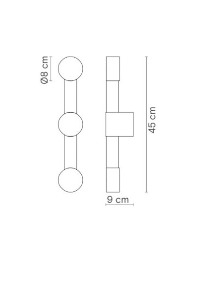 Lámpara de pared Rigoberta Indirect Duo – Robin – Diseño lineal minimalista, LED 3000K 1840 lm