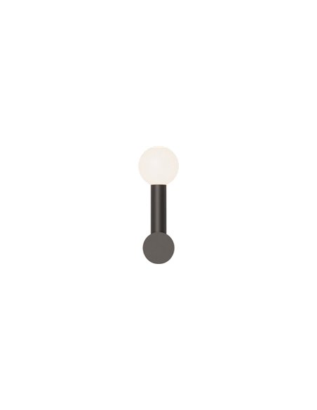 Aplique de pared Rigoberta Direct Mono – Robin – Lámpara de pared minimalista tipo bola, Disponible en 2 acabados