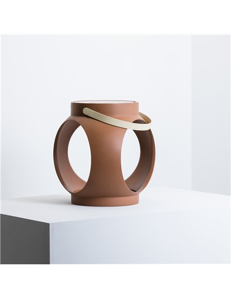 Lámpara portátil recargable Candela - Faro - Lámpara de exterior regulable, acabado terracota