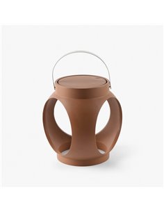 Lámpara portátil recargable Candela - Faro - Lámpara de exterior regulable, acabado terracota 2