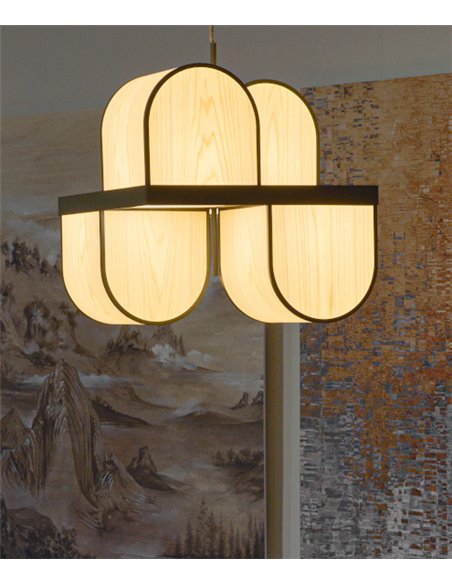 Lámpara colgante Osca - LZF - Lámpara contemporánea hecha a mano, estructura de madera