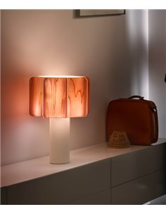Lámpara de mesa Kactos - LZF - Lámpara artesanal de madera, altura: 52 cm