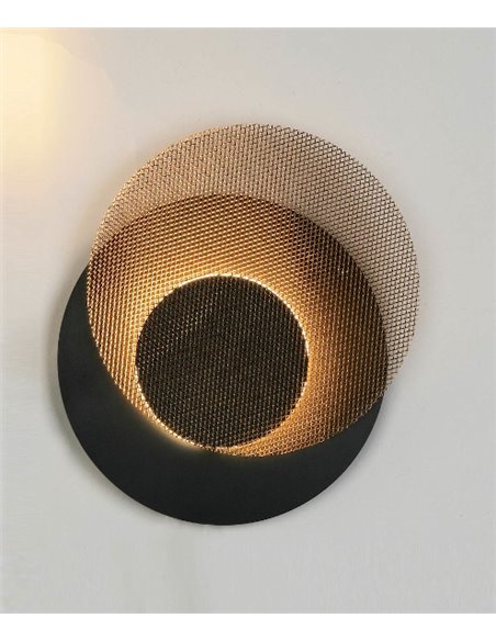 Aplique de pared Eclipse – Myo – Disco ajustable, diseño moderno en blanco o negro