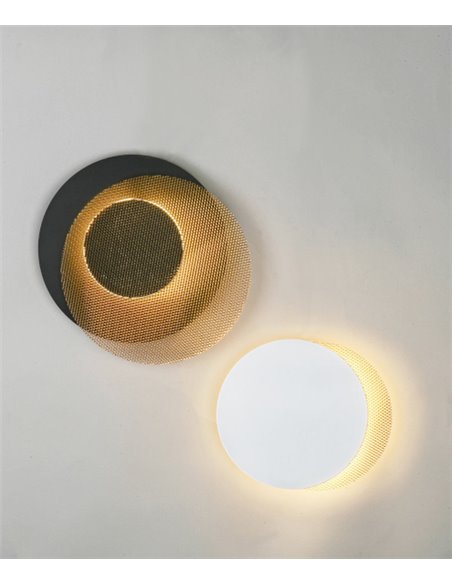 Aplique de pared Eclipse – Myo – Disco ajustable, diseño moderno en blanco o negro