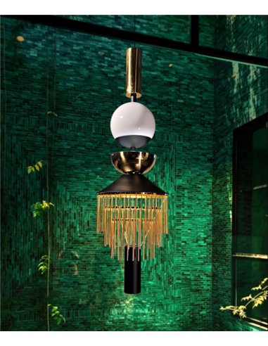 Lámpara de techo Boheme – Myo – Colgante de acero decorativo, Lámpara regulable 