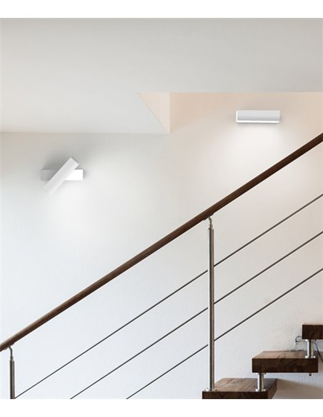 Aplique de pared Dual – Luxcambra – Diseño moderno blanco/negro, Lámpara LED