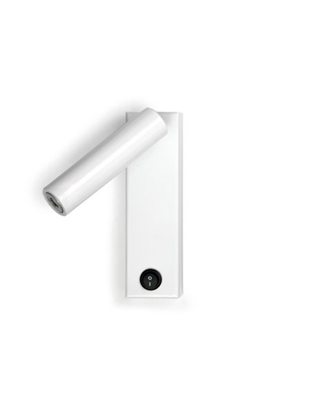 Aplique de pared Manhattan – Luxcambra – Lámpara de lectura LED, diseño moderno en blanco o negro