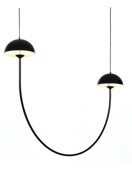 Lámpara colgante Champignon – Luxcambra – Diseño minimalista negro, lámpara LED