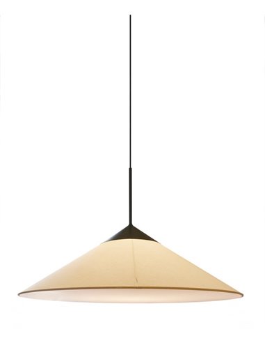 Lámpara colgante Cim – Luxcambra – Pantalla de cotonet negra, Ø 90 cm