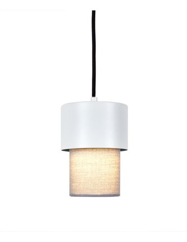 Lámpara colgante Kan XS – Luxcambra – Pantalla de metal y cotonet, Ø 11,5 cm