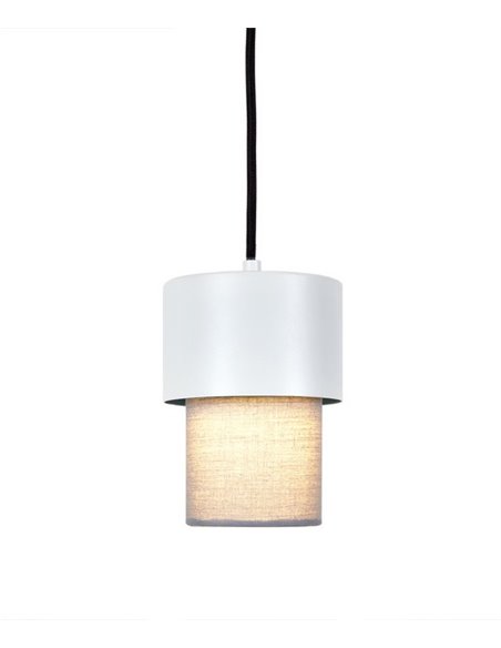 Lámpara colgante Kan XS – Luxcambra – Pantalla de metal y cotonet, Ø 11,5 cm