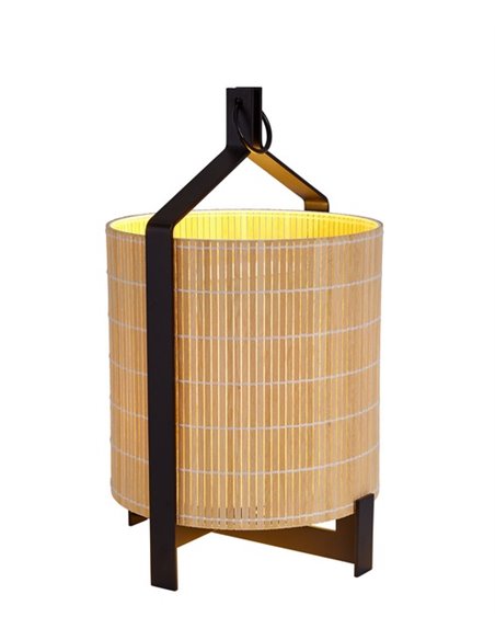 Lámpara de mesa Fanal – Luxcambra – Pantalla de lamas de madera