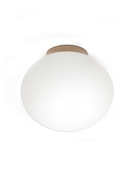 Plafón de techo Moon – Luxcambra – Lámpara tipo bola, pantalla de cristal, Ø 30 cm