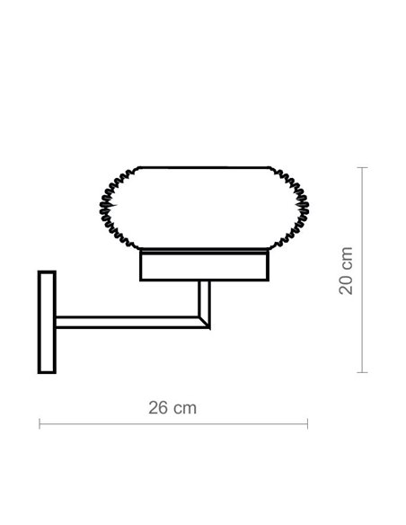 Aplique de pared Niuet – Luxcambra – Pantalla de mimbre natural, estructura blanca