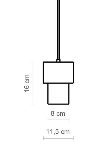 Lámpara colgante Kan XS – Luxcambra – Pantalla de metal y cotonet, Ø 11,5 cm