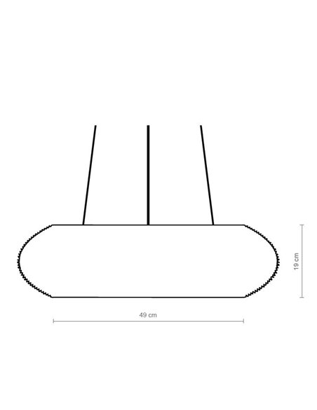 Lámpara colgante Niuet – Luxcambra – Pantalla de mimbre natural, largo: 49 cm