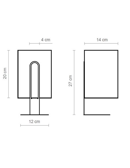 Lámpara de mesa Clipam – Luxcambra – Pantalla de cotonet en blanco o gris, acabado negro