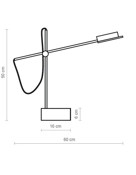Lámpara de escritorio H2 – Luxcambra – Diseño moderno LED, pantalla orientable