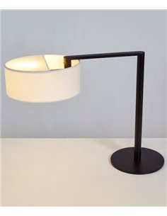 Lámpara de mesa Matrix – Luxcambra – Pantalla de cotonet blanco con giro horizontal