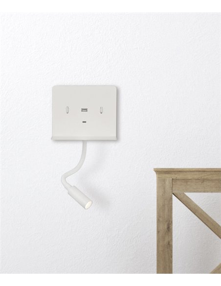 Aplique de Pared Calma - ACB - Lámpara para lectura con USB