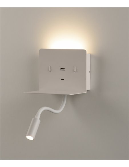 Aplique de Pared Calma - ACB - Lámpara para lectura con USB
