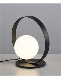 Lámpara de Mesa Halo - ACB - Lámpara bola de mesa en dorada o negro 2
