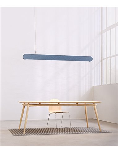Lámpara colgante Kipu – Luz Negra – Lámpara lineal acústica fabricada en fieltro PET