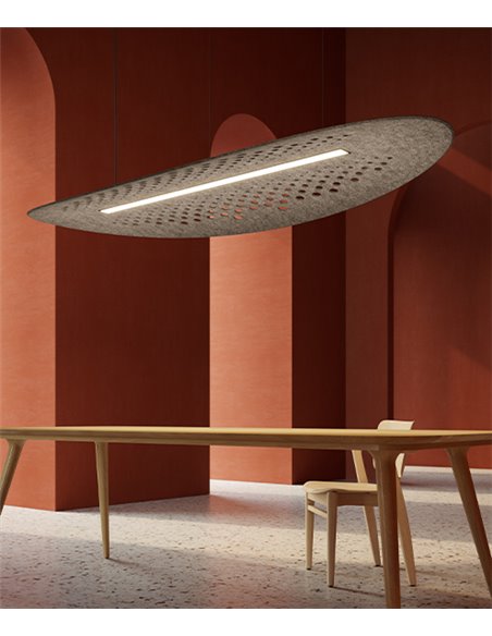 Lámpara colgante Sulay – Luz Negra – Lámpara acústica LED, disponible regulable Push/Dali