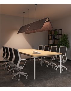 Lámpara acústica colgante Kuntur – Luz Negra – Lámpara LED en varios colores, pantalla de fieltro PET