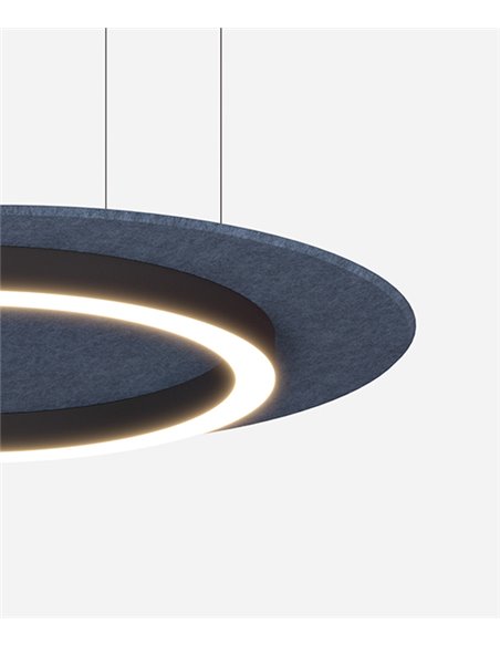 Lámpara colgante Siwi – Luz Negra – Disponible en 2 tamaños, lámpara acústica en 5 colores, pantalla de fieltro PET