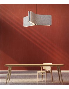 Lámpara colgante acústica Warawara – Luz Negra – Pantalla de fieltro PET, lámpara LED