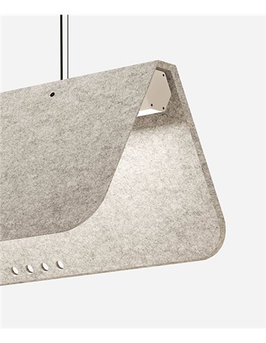 Lámpara acústica colgante Kuntur – Luz Negra – Lámpara LED en varios colores, pantalla de fieltro PET