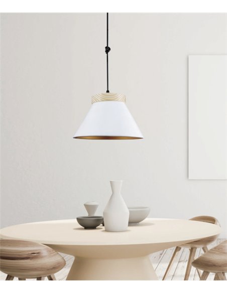Lámpara colgante Legno – Fokobu – Pantalla de cerámica cocida a 900º, 3 colores