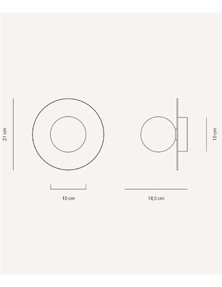 Aplique de pared Lineal – Fokobu – Lámpara bola en 3 colores