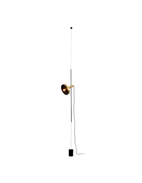 Lámpara colgante y de pie Whizz - Faro - Diseño industrial en negro y dorado
