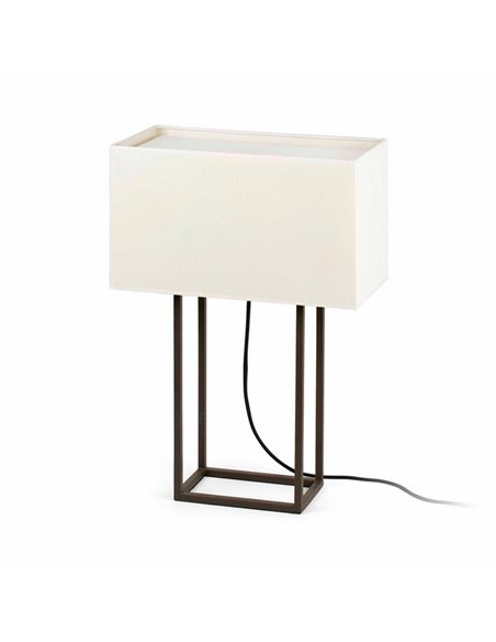 Lámpara de mesa Vesper - Faro - Pantalla de tela rectangular