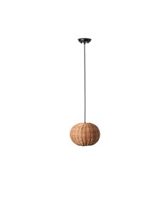 Lámpara colgante Haka - Faro – Pantalla de ratán circular, aspecto natural 2