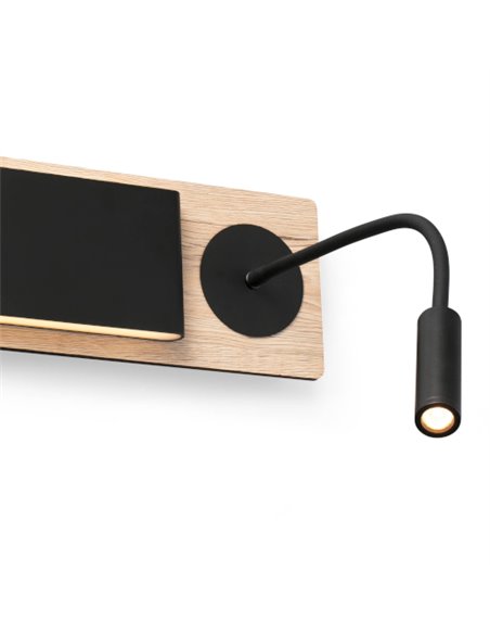 Aplique de pared con flexo LED con doble interruptor - Mood - Faro