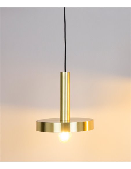 Colgante de techo industrial negro/oro - WHIZZ - Faro